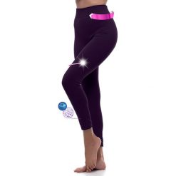 Legginsy modelujące w kolorze śliwkowym. Legginsy sportowe damskie Liposlim, xl, ze skóry. W wyprzedaży za 107,95 zł.