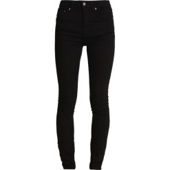 Nudie Jeans HIGHTOP TILDE Jeans Skinny Fit raven black. Czarne jeansy damskie marki Nudie Jeans, bez wzorów, z elastanu. Za 459,00 zł.
