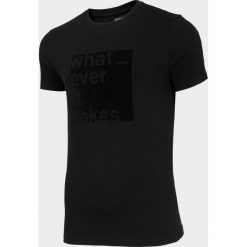 T-shirt męski TSM616 - głęboka czerń - Outhorn. Pomarańczowe koszulki męskie Outhorn, m. W wyprzedaży za 29,99 zł.