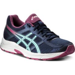 Buty ASICS - Gel-Contend 4 T765N Peacoat/Porcelain Blue/Fuchsia Red 5814. Niebieskie buty do biegania damskie Asics, z materiału. W wyprzedaży za 199,00 zł.