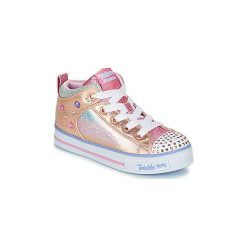 Buty Dziecko Skechers TWINKLE LITE. Różowe trampki dziewczęce Skechers, bez wzorów, bez zapięcia. Za 249,00 zł.