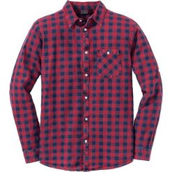 Koszule męskie: Koszula z długim rękawem Slim Fit bonprix ciemnoczerwony w kratę