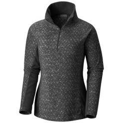 Columbia Glacial Iv Print 1/2 Zip Black Tweed S. Czarne bluzy sportowe damskie marki Columbia, s, bez wzorów, z polaru, bez rękawów, bez kaptura, na golfa. W wyprzedaży za 109,00 zł.