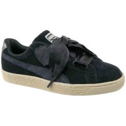 Puma Basket Heart Metallic Safari 364083-03 40,5 Czarne. Czarne buty sportowe damskie marki Puma, bez wzorów, ze skóry, sportowe. W wyprzedaży za 239,99 zł.