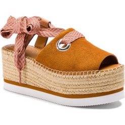 Espadryle SEE BY CHLOÉ - SB32200A Crosta 581 Tan/Nat.Calf 517 Sierra. Pomarańczowe espadryle damskie See by Chloé, bez wzorów, ze skóry, bez obcasa, na obcasie. W wyprzedaży za 609,00 zł.