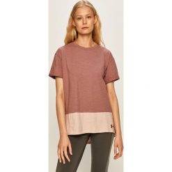 Under Armour - T-shirt. Różowe topy damskie Under Armour, s, bez wzorów, z bawełny, z krótkim rękawem. Za 149,90 zł.
