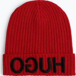 HUGO - Czapka – Unisex-X537, czerwony. Czerwone czapki damskie HUGO, z napisami. Za 269,95 zł.