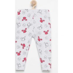 Legginsy dziewczęce: Legginsy z nadrukiem all over – Jasny szar