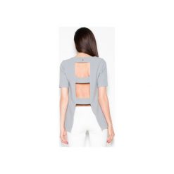 Bluzka VT006 Szary. Szare bluzki damskie Venaton, xl, bez wzorów, bez kołnierzyka, bez rękawów. Za 119,00 zł.