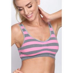 Różowy Biustonosz Sportowy Loveless. Różowe biustonosze sportowe damskie Born2be, xl, bez wzorów. Za 39,99 zł.