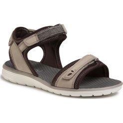 Sandały CAPRICE - 9-28606-24 Taupe Comb 345. Brązowe klapki damskie Caprice, bez wzorów, ze skóry, bez obcasa. Za 199,00 zł.
