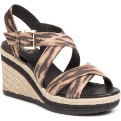 Espadryle GEOX - D Ponza A D02GVA 00007 C9352 Black/Biscuit. Pomarańczowe espadryle damskie Geox, bez wzorów, z zamszu, bez obcasa, na obcasie. Za 479,00 zł.