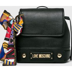 Love Moschino - Plecak. Czarne plecaki damskie marki Love Moschino, bez wzorów, z materiału. Za 859,90 zł.
