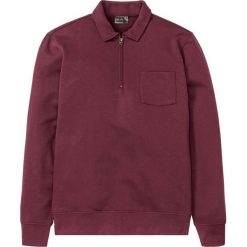 Bluza polo z zamkiem bonprix czerwony klonowy. Czerwone bluzy męskie bonprix, s, bez wzorów, polo, bez rękawów, bez kaptura. Za 89,99 zł.