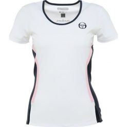Topy sportowe damskie: sergio tacchini CURVATURE Tshirt z nadrukiem white/dark navy