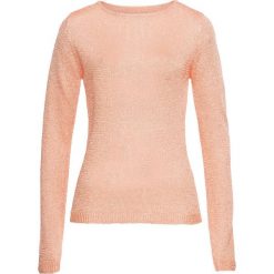 Swetry klasyczne damskie: Sweter z połyskiem bonprix pudrowy beż