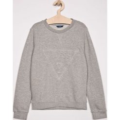 Guess Jeans - Bluza dziecięca 125-175 cm. Szare bluzy chłopięce Guess Jeans, z aplikacjami, z bawełny, bez rękawów, bez kaptura. W wyprzedaży za 139,90 zł.
