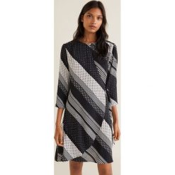 Mango - Sukienka Paris. Czarne sukienki mini damskie marki Mango, na co dzień, s, z wiskozy, casualowe, z okrągłym kołnierzem. Za 139,90 zł.