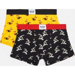 2 pack bokserek Looney Tunes - Czarny. Czarne bokserki męskie Cropp, bez wzorów. Za 59,99 zł.