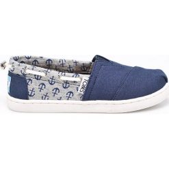 Toms - Tenisówki dziecięce. Szare buty sportowe dziewczęce marki Toms, z gumy. W wyprzedaży za 99,90 zł.