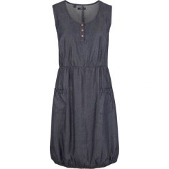 Sukienka dżinsowa TENCEL™ Lyocell bonprix ciemny denim. Czarne sukienki damskie bonprix, bez wzorów, z bawełny, bez kołnierzyka, bez rękawów. Za 54,99 zł.