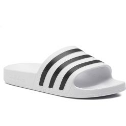 Klapki adidas - adilette Aqua F35539 Ftwwht/Cblack/Ftwwht. Białe klapki męskie Adidas, bez wzorów, z tworzywa sztucznego. W wyprzedaży za 69,00 zł.