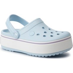 Klapki CROCS - Crocband Platform Clog 205434 Mineral Blue/Lavender. Niebieskie klapki damskie Crocs, bez wzorów, z tworzywa sztucznego, bez obcasa. Za 219,00 zł.