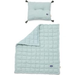Biscuit Collection Komplet pikowanej Pościeli 100% Cotton Muslin Mint La Millou. Zielone komplety niemowlęce La Millou, bez wzorów. Za 239,00 zł.