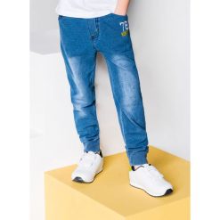 Spodnie chłopięce: SPODNIE DZIECIĘCE DRESOWE KP003 – JEANSOWE/NIEBIESKIE