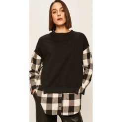 Answear - Bluza. Czarne bluzy damskie ANSWEAR, s, bez wzorów, z bawełny, bez rękawów, bez kaptura. Za 139,90 zł.