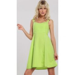 Jasnozielona Sukienka Fandango. Zielone sukienki damskie Renee, s, z bawełny, eleganckie, mini, rozkloszowane. Za 99,99 zł.
