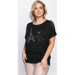 Bluzki damskie: Czarny T-shirt All Shook Up