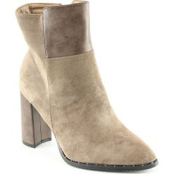 Botki damskie lity: Botki w kolorze khaki