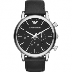 Zegarek EMPORIO ARMANI - Luigi AR1828 Black/Silver/Steel. Czarne zegarki męskie Emporio Armani. Za 1059,00 zł.