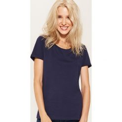 T-shirt basic - Granatowy. Niebieskie t-shirty damskie House, l. Za 19,99 zł.