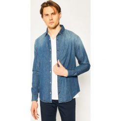 Koszula Emporio Armani 3H1C67 1DC3Z 0941. Niebieskie koszule męskie Emporio Armani, m, bez wzorów, z bawełny, casualowe, bez kołnierzyka, bez rękawów. W wyprzedaży za 399,00 zł.