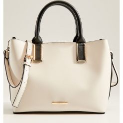 Torba shopper z kosmetyczką - Kremowy. Białe kosmetyczki damskie Mohito, bez wzorów, bez dodatków. Za 129,99 zł.