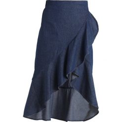 Spódniczki trapezowe: Object OBJAJITA ABRIL WRAP SKIRT Spódnica z zakładką dark blue denim