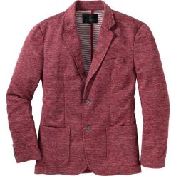 Marynarka z dżerseju Regular Fit bonprix czerwony rubinowy melanż. Czerwone marynarki męskie marki bonprix, m, melanż, z dżerseju. Za 109,99 zł.