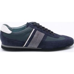 Joop! - Buty. Niebieskie buty sportowe męskie marki JOOP!, ze skóry, na sznurówki. W wyprzedaży za 549,90 zł.