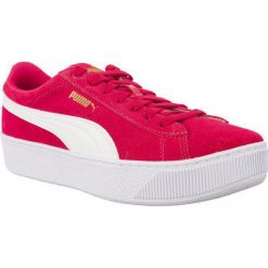 Wygodne Fioletowo-Różowe Sneakersy VIKKY PLATFORM PARADISE PINK PUMA WHITE. Fioletowe sneakersy damskie Molly.pl, z zamszu. Za 249,00 zł.