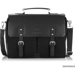 Torba męska teczka vintage Paolo Peruzzi IN-04. Torby męskie skórzane Pakamera, bez wzorów, z bawełny, vintage, na ramię. Za 299,00 zł.