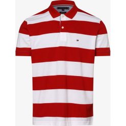 Tommy Hilfiger - Męska koszulka polo, czerwony. Czerwone koszulki męskie TOMMY HILFIGER, m, bez wzorów, klasyczne, bez rękawów. Za 359,95 zł.