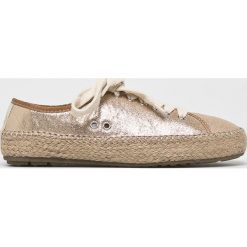 Emu Australia - Tenisówki skórzane Agonis. Żółte trampki i tenisówki damskie EMU Australia, bez wzorów, ze skóry, na sznurówki. Za 299,90 zł.