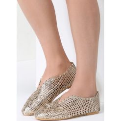 Baleriny damskie lakierowane: Złote Balerinki Midnight Sparks
