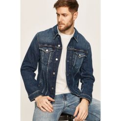 Calvin Klein Jeans - Kurtka jeansowa. Niebieskie płaszcze męskie Calvin Klein Jeans, s, bez wzorów, z elastanu, krótkie, bez kaptura. W wyprzedaży za 359,90 zł.