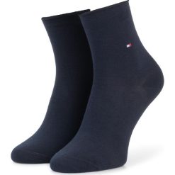 Skarpety Wysokie Damskie TOMMY HILFIGER - 443029001 Midnight Blue 563. Niebieskie skarpetki damskie TOMMY HILFIGER, bez wzorów, z elastanu. Za 34,99 zł.