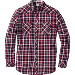 Koszula flanelowa Regular Fit bonprix czerwony w kratę. Czerwone koszule męskie na spinki bonprix, l. Za 74,99 zł.
