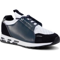 Sneakersy EMPORIO ARMANI - X4X241 XL691 N982 Navy/White/Midn/Mid. Niebieskie sneakersy męskie Emporio Armani, na co dzień, bez wzorów, z zamszu, klasyczne, bez zapięcia. Za 819,00 zł.