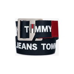 Tommy Jeans Dring Pasek Niebieski. Niebieskie paski męskie Tommy Jeans, w paski, z jeansu. Za 135,95 zł.
